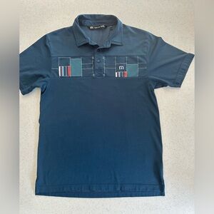 Travis Mathew Men’s Size Medium Golf Polo Shirt. Like new! Blue.